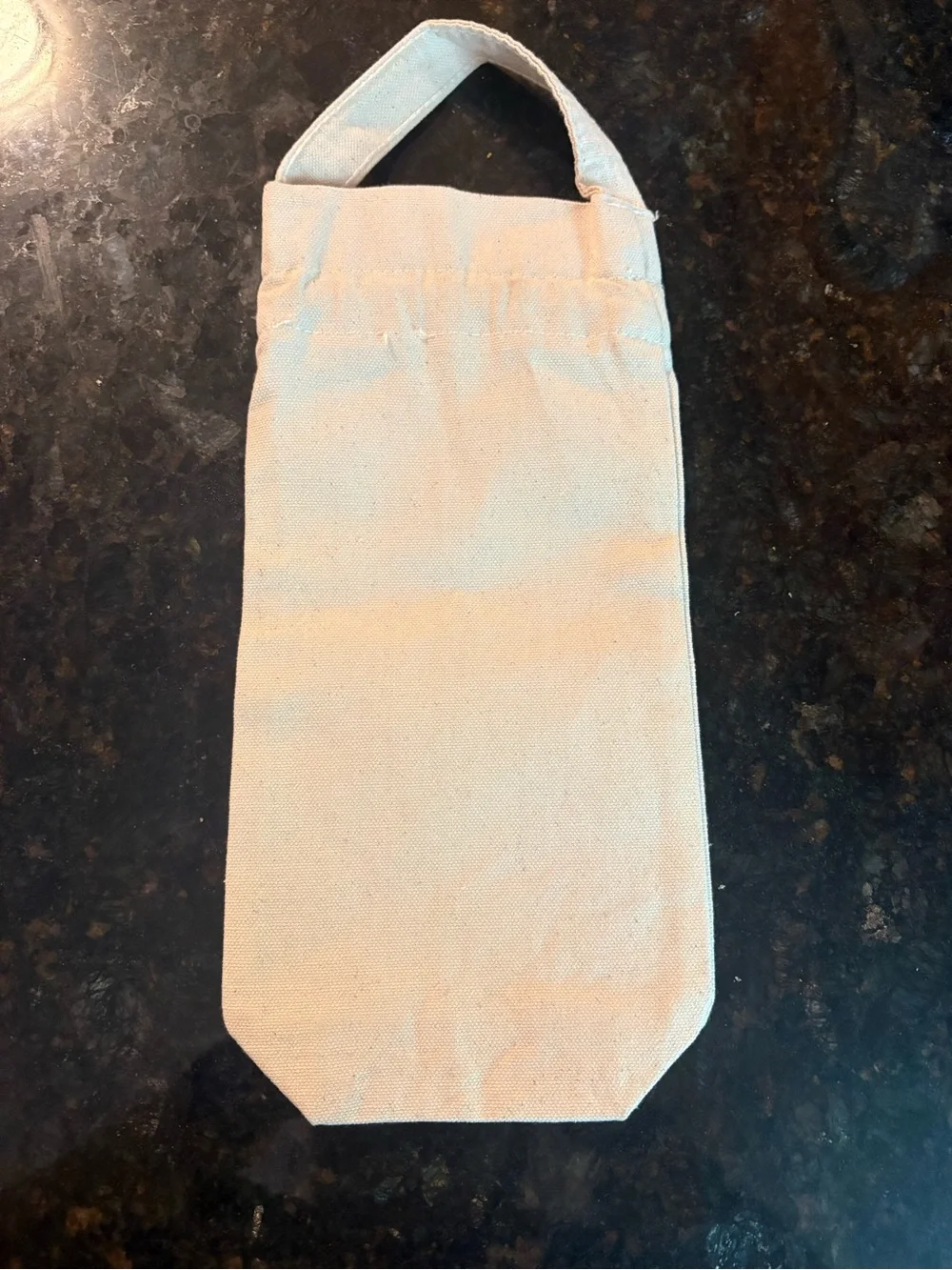 MR ♥ MRS Canvas Wine Bag with Black Bow